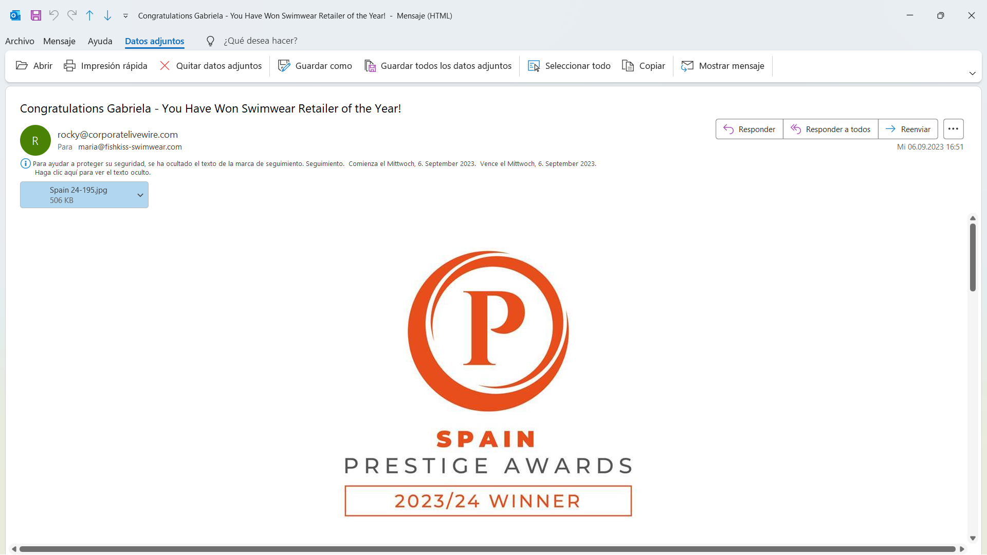 Prestige Awards Swimwear Retailer of the Year